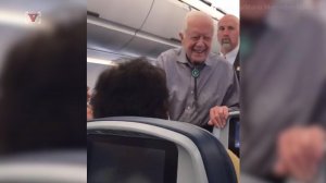 The 39th president of the United States, Jimmy Carter, was recorded shaking hands with every passenger on board a Delta flight from Atlanta to DC. Maria Mercedes Galuppo (@mariamgaluppo) has more.